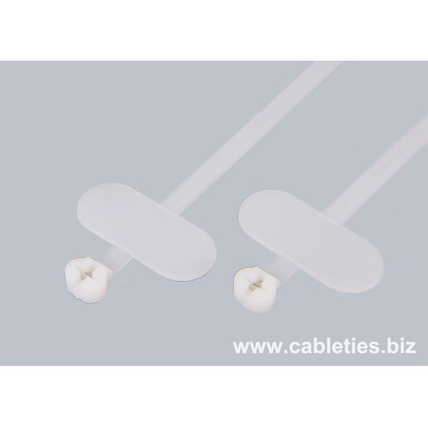 Nylon cable tie with stainless steel inlay barb lock marker tie