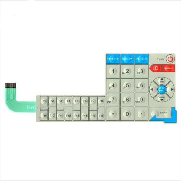 Flexible FPC Backlight Membrane Switch Embedded LED Illuminated Membrane Switch