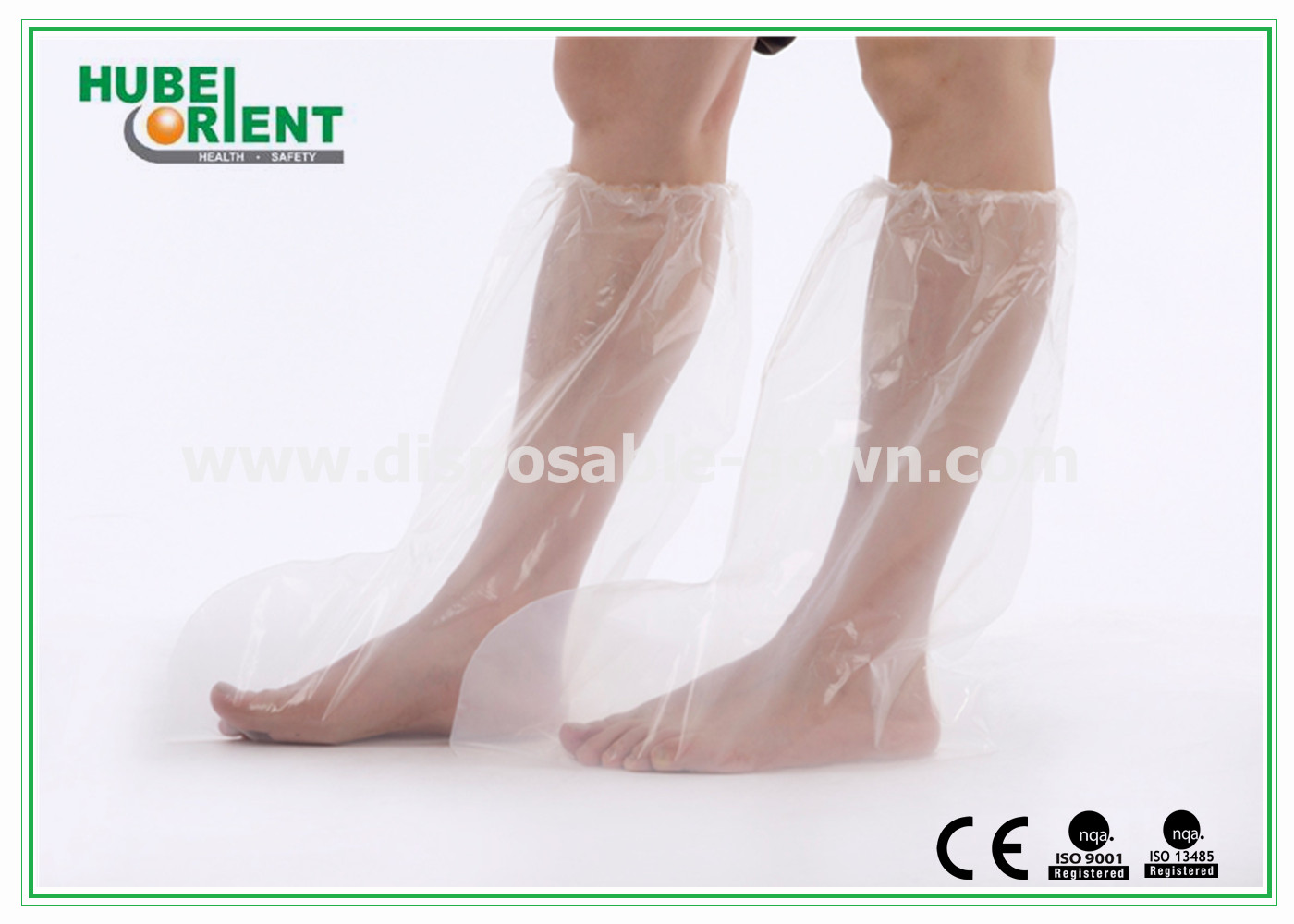 Прозрачная Breathable водоустойчивая устранимая крышка ботинка PE пользы с резинкой на отверстии