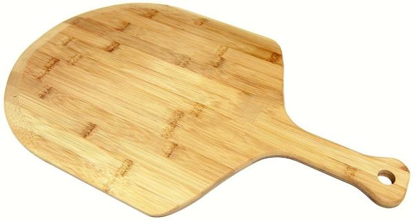 Durable Bamboo Pizza Board , Professional Pizza Peel Cutting Board Wood Material