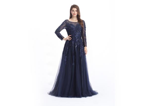 Spring Beautiful Long Sleeve Middle East Dresses Ladies V - Neck For Wedding