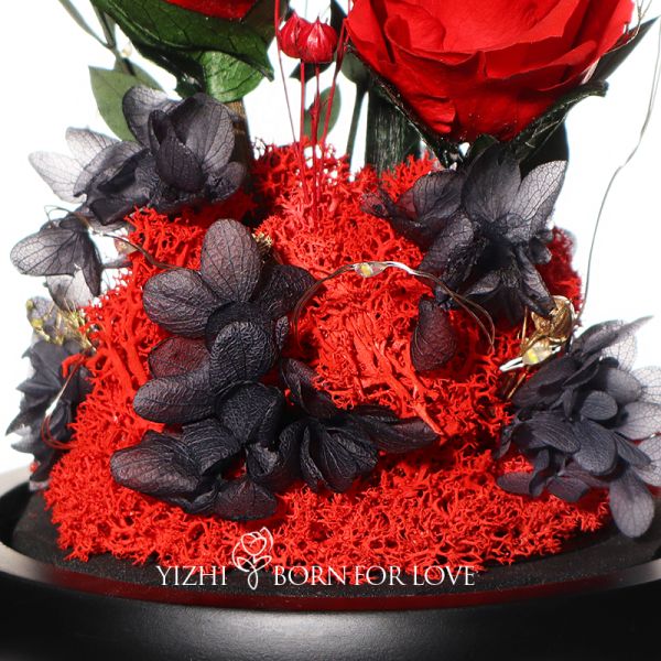 Deluxe 3 Rose Glass Shaded Eternal Rose Box For Your Loved One On Valentines Day