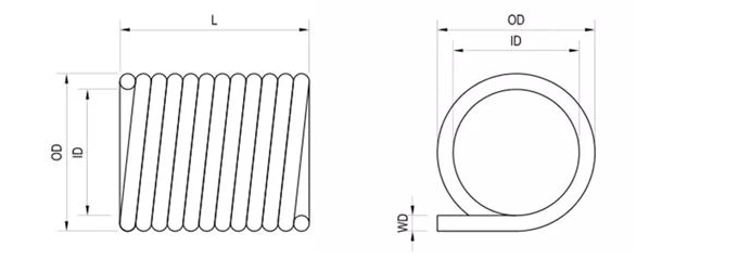 82B Wire Steel Roller Shutter Door Spring Oiled Surface Industrial Rolling Door Spring