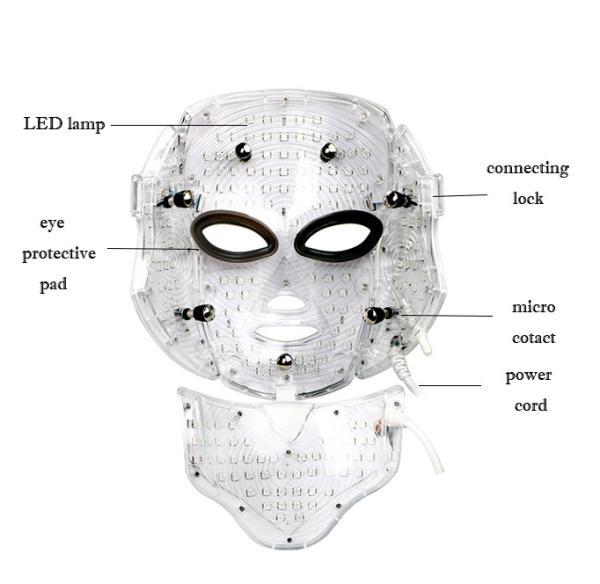 7 Photon Color LED Facial Mask 630nm Red Light Therapy Face Machine