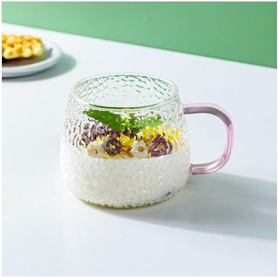 Hammer Single Wall Glass Mug With Handle Milk Tea Coffee Water Cup Heat Resistant