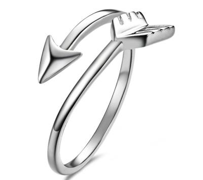 Arrow strange exaggerated ring Thai silver jewelry exported to Europe