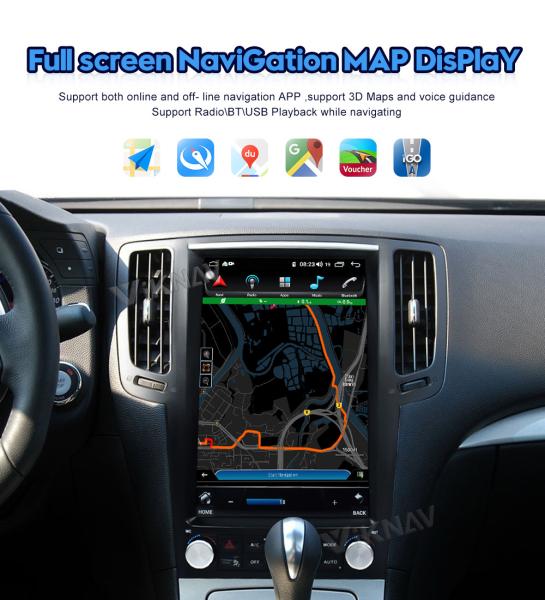 Viknav Car Radio For Infiniti G25 G37 (2004-2013)12.1 Inch Android13 Rear View Navigation GPS Original Car Function