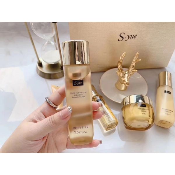 S-yue brand golden rejuvenating tightening series anti aging skin firming cosmetics
