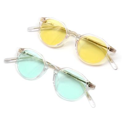 Tamanho personalizado do acetato da forma óculos de sol claros para a senhora Traveling