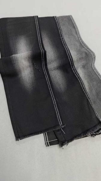 Middle elastic Siro  9.7oz Black with full width 180cm construction 10+10*12/40/75TR Denim fabric  JSD3431A for men jeans