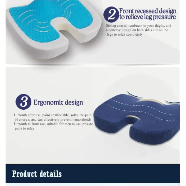 Customized Accepted Logo Label Summer Office Chair Cooling Seat Cushion for Supporting