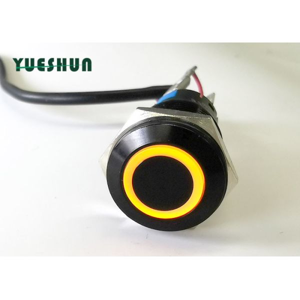16mm Push Button Switch LED Illuminated , Automotive Push Button Switches