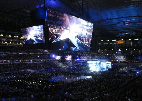 2500Hz P3.91 HD Indoor Rental LED Display For Basketball Stadium