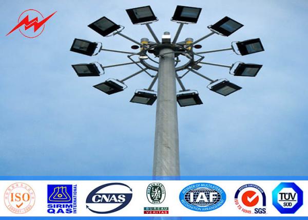 40 meters powder coating galvanized High Mast Pole with 300kg rasing system for airport area lighting