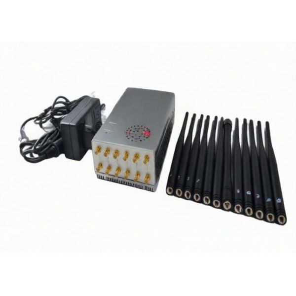 1W / Band Portable Cell Phone Jammer With Built - In Fan / 10000mAh Battery