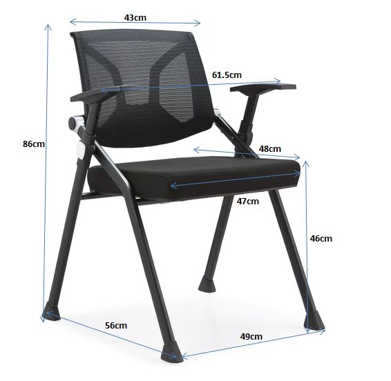 School Classroom Auditorium Writing Pad Chair With Tilting Back
