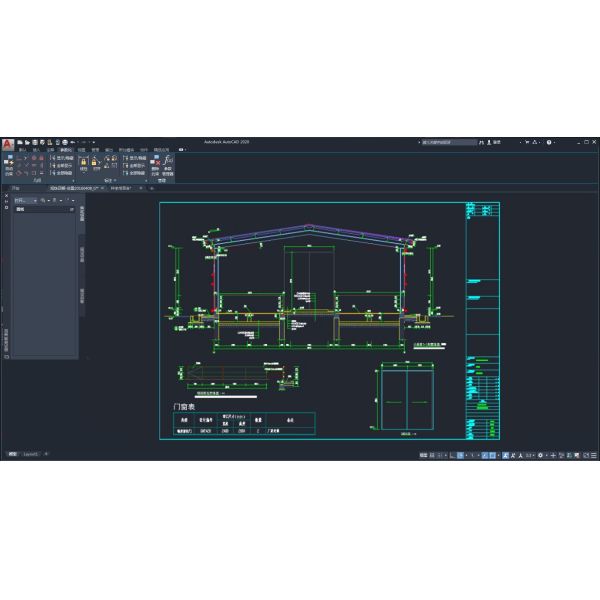 Алюминиевое стекло из сплава металлического металла Конструкция помещения для фермы козов Стальная конструкция Дом для овец Приют PKPM Рисунок