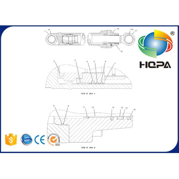 179-9638 1799638 Bucket Cylinder Seal Kit For CAT Excavator