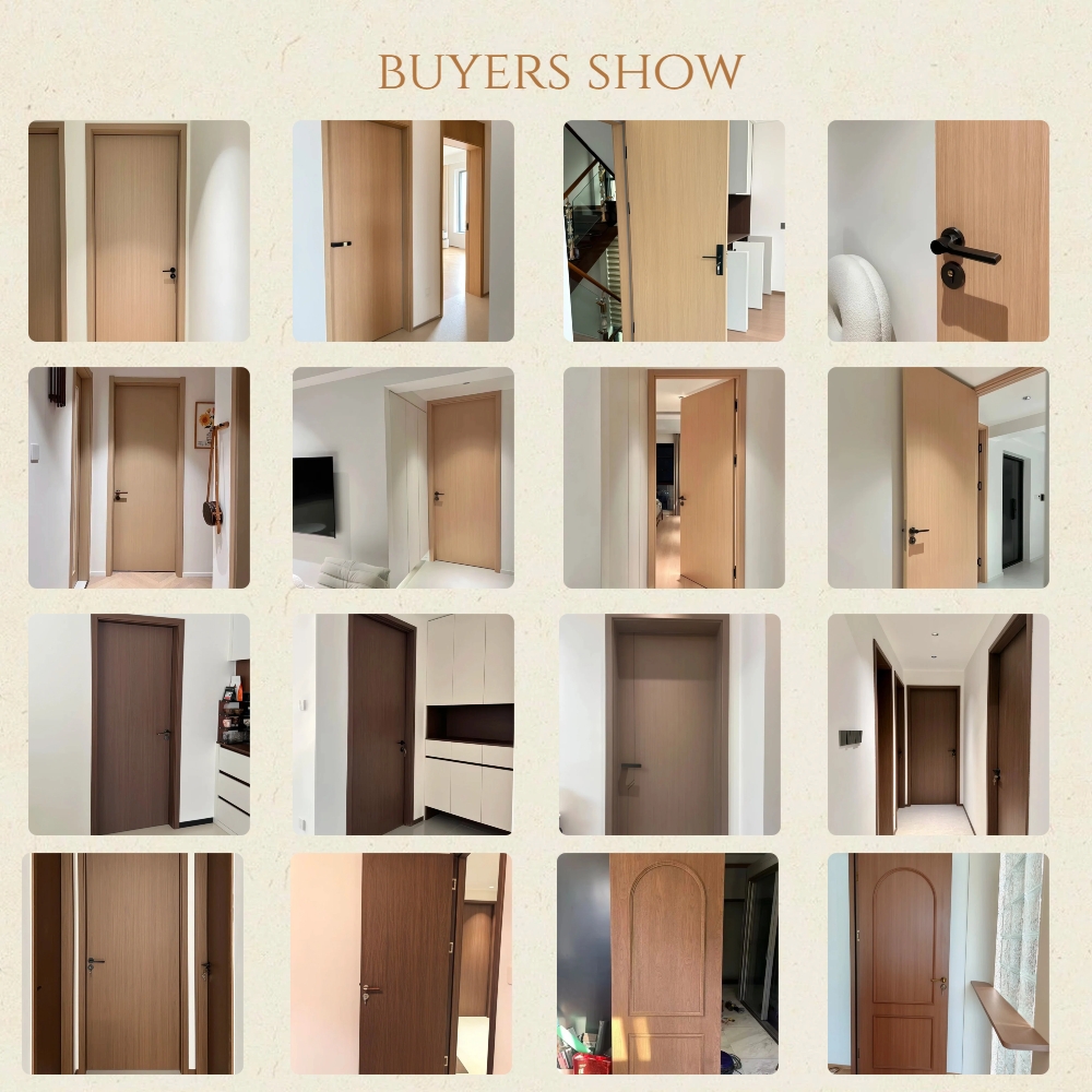 Lacquer-Free White Minimalist Solid Wood Interior Door for Bedroom and Modern Home Projects