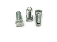 Cerrojos de cabeza cuadrada de acero de aleación certificados ISO Galvanizados 0,05 mm Tolerancia adecuada para ruedas