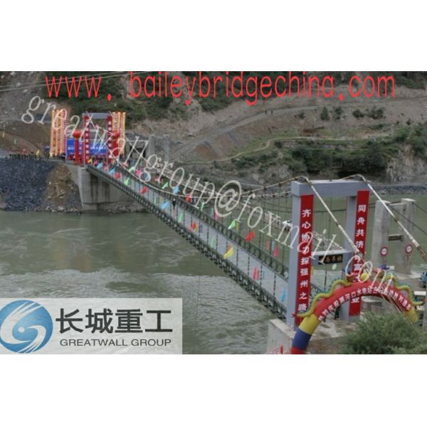 Bailey bridge/Bailey Suspension bridge/Quick erection/short construction time and reusable components