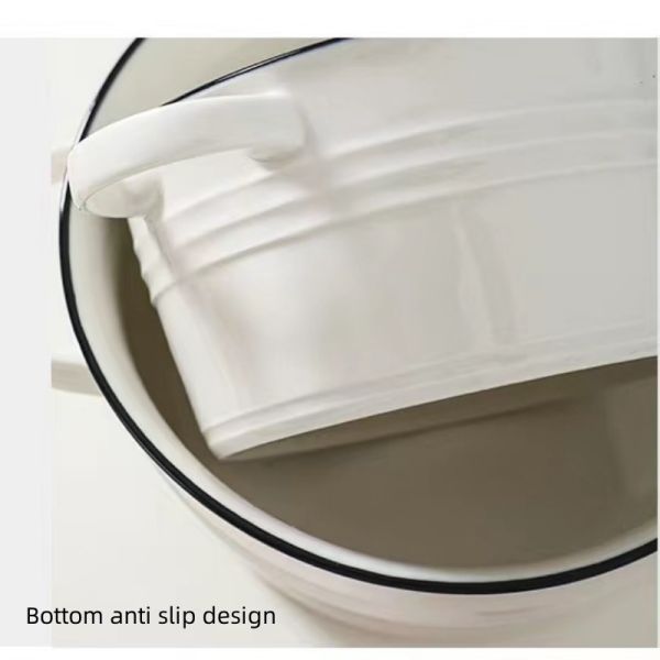 Household Porcelain Ceramic Oven Bowl Nordic Style For Soup Salad Dessert