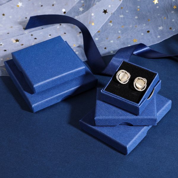 Заказ на заказ Custom Logo Printed Jewelry Box for Earrings Ring Necklace Bracelet (Заказ на заказ с напечатанным логотипом) Коробка для украшений для серёжек Кольцо Ожерелье