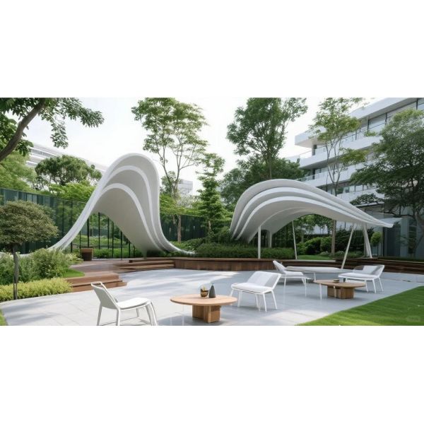 Free-Form Landscape Decor - Custom Curved Sculptural Elements for Commercial & Park Projects