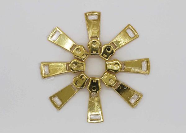 Clothing / Handbag / Hat Unique Zipper Pulls , Fix Brass Zipper Pulls Anti - Oxidant