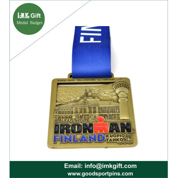 Custom High Quality Lanyard Metal Medal for Sport ,High Quality  Enamel Metal Running Medal with Transfer Printed