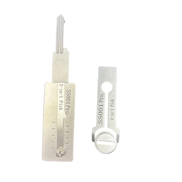 Stainless Steel Locksmith Tools Portable Door Lock Pick Tool 2pcs For Residential