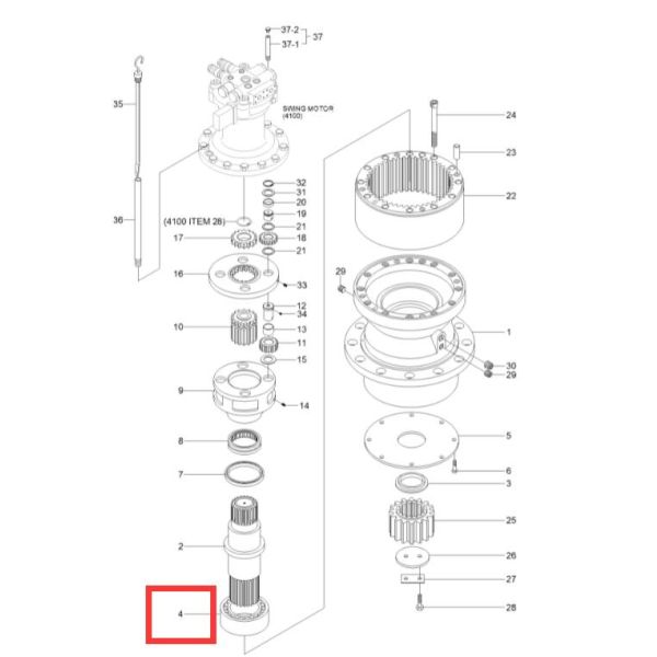 XKAQ-00117 Excavator Spare Parts Swing Device R250LC-7 R250LC-9 R290-7 22322 Bearing