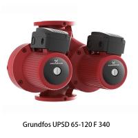 Modèle Grundfos Upsd 40-120 F 250 à double tête de pompe à trois vitesses, utilisé pour les systèmes de chauffage et de climatisation