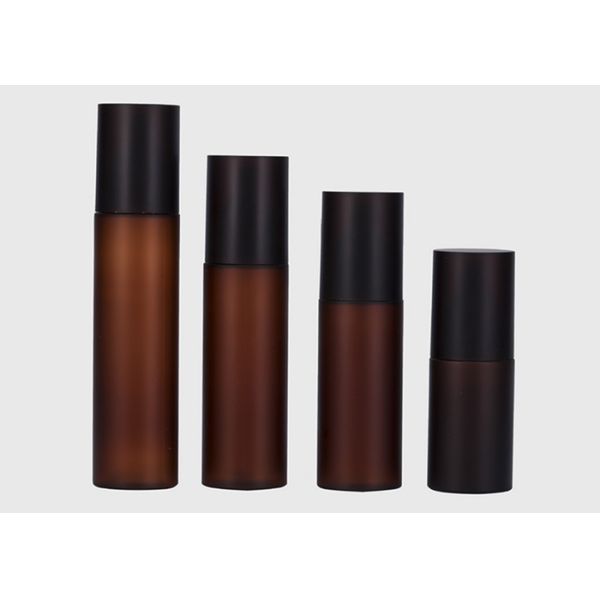 Custom 150ml Amber Matte Plastic Fine Mist Spray Bottle With Black Cover