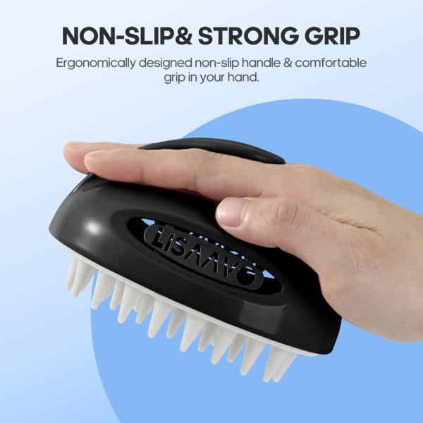 Pet Hair Wash Massager ABS+TPR Scalp Exfoliating Shampoo Brush