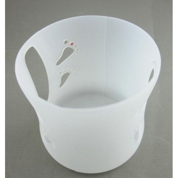 Heat Resistant Footprint Stars Design Silicone Feeding Bottle Cover Silicone Cup Lid For Glass Accessories