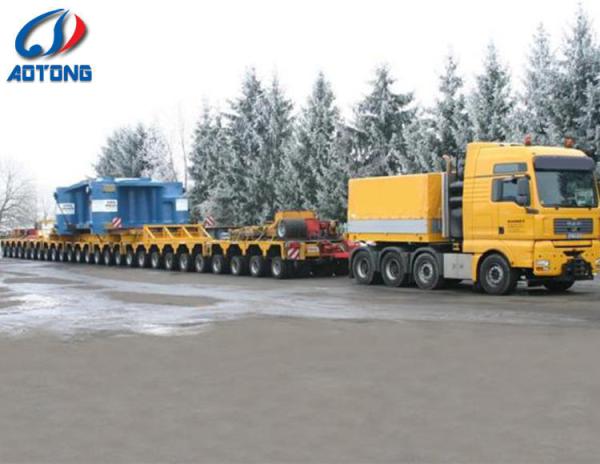 Hydraulic Modular Trailer Manufactured by Ltd for Transporting Heavy Big Equipment