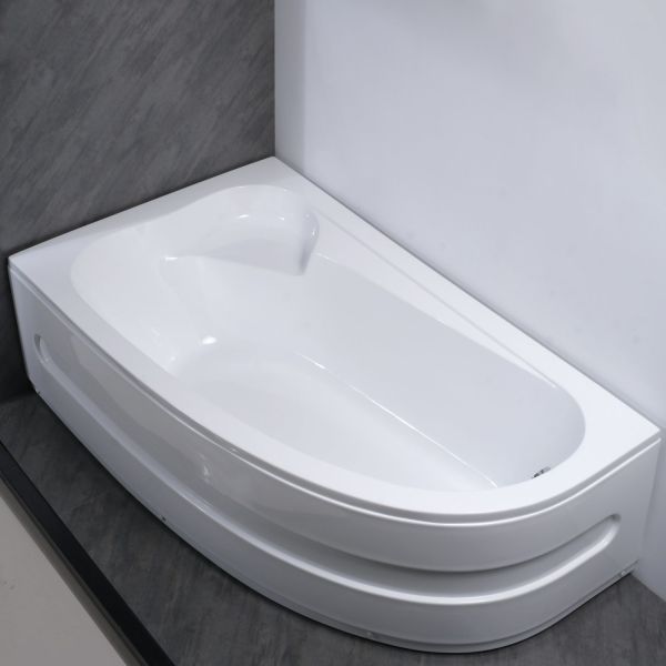Customization Left Corner Acrylic Bathtub with Separatable Front Panel Built in Tub
