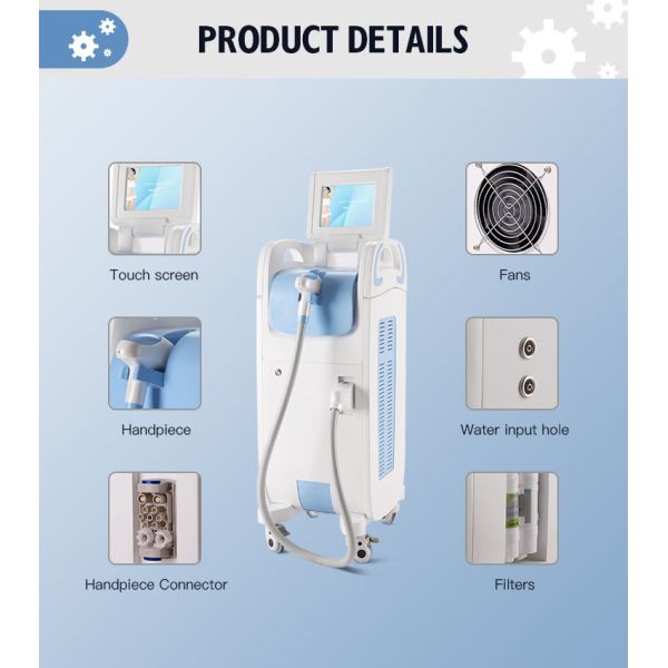 Отсутствие охлаждать полупроводника оборудования красоты лазера диода боли 808nm