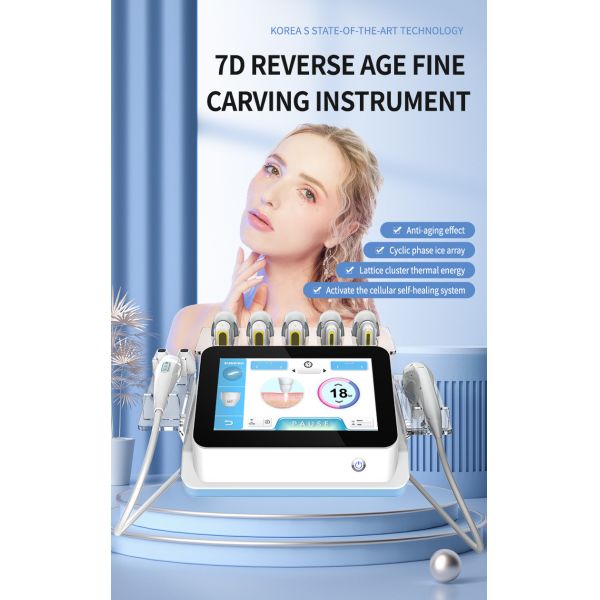 10 cartridges Hifu 7D Machine Body Face Lifting and HIFU 2 in 1 portable  rf face lifting skin tightening machine