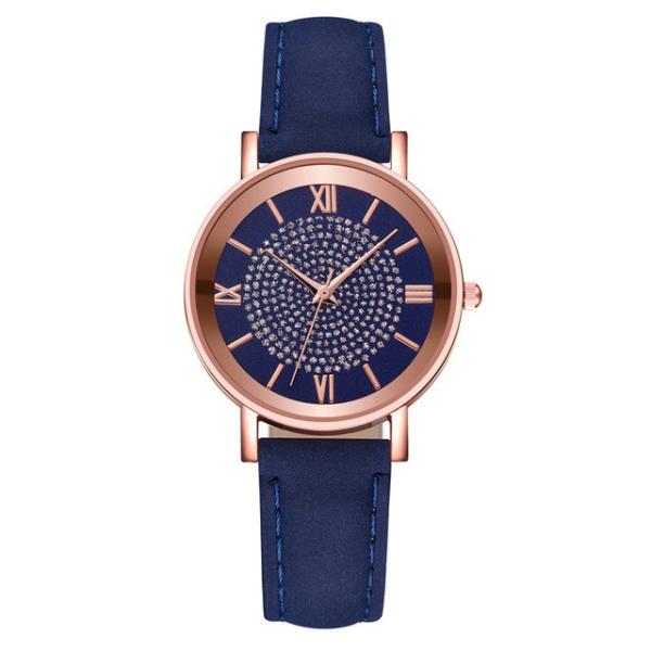 3BAR Waterproof Women Quartz Wrist Watch , 230mm Leather Band Quartz Watch
