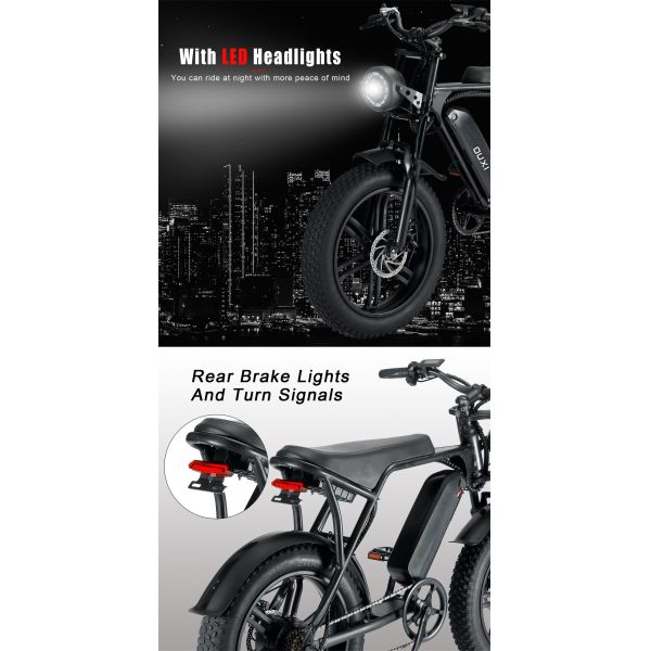 Электровелосипед с полной подвеской заднего узла с мотором с мощностью 48 В 1000 Вт и съемной батареей