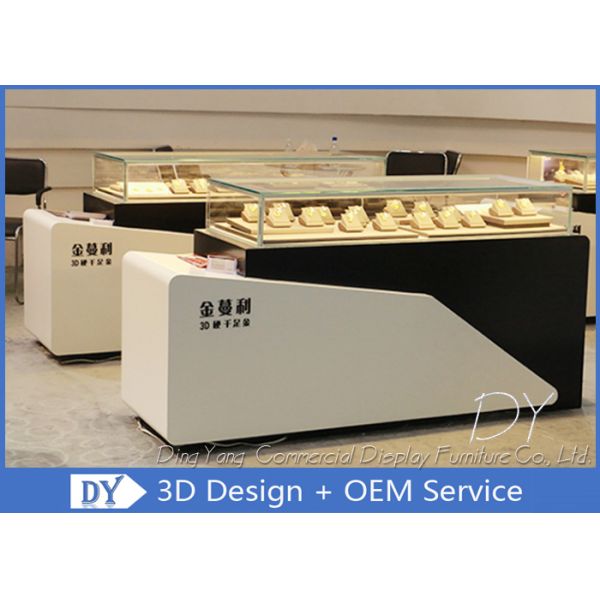 Fashionable Jewelry Showcase Display , Stainless Steel Jewellery Counter