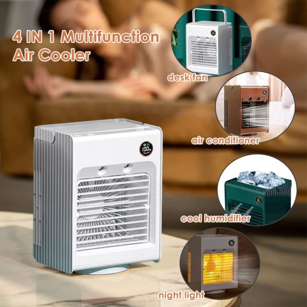 Перезаряжаемые вентилятор таблицы воздушного охладителя вентилятора 4000mAh 5V тумана брызг воды со льдом