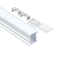 Perfil de led de alumínio montado em superfície fosca difusor de PC para luzes de tira de led