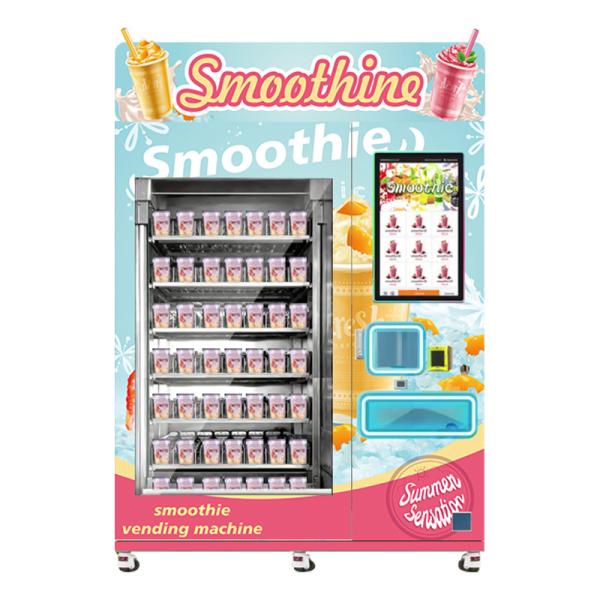 Bill Payment Method English Language Options Touch Screen Display Smoothie Vending Machine with Stainless Steel Construction