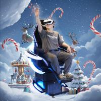 Single Player Virtual Reality 360 Rotating Dynamic Motion Chair With Roller Coaster Games