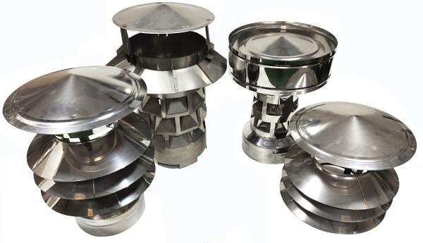 0.45mm 6 Twin Wall Spigot Lock Chimney Vent Cover Cap Shield