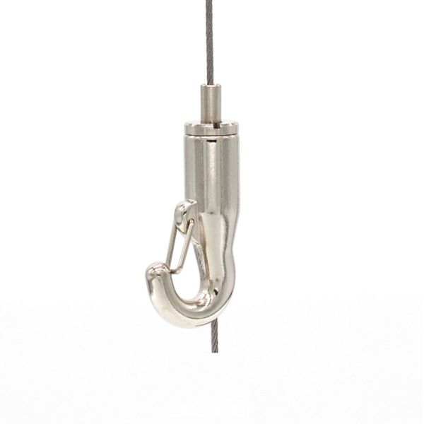 Customize Hanging Aircraft Adjustable Steel Cable Gripper With Snap Hook