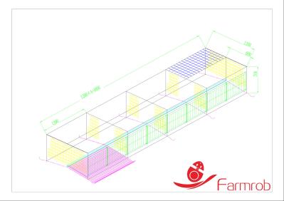 Large Space Breeder Chicken Battery Cage System for Mixed Male and Female Chickens